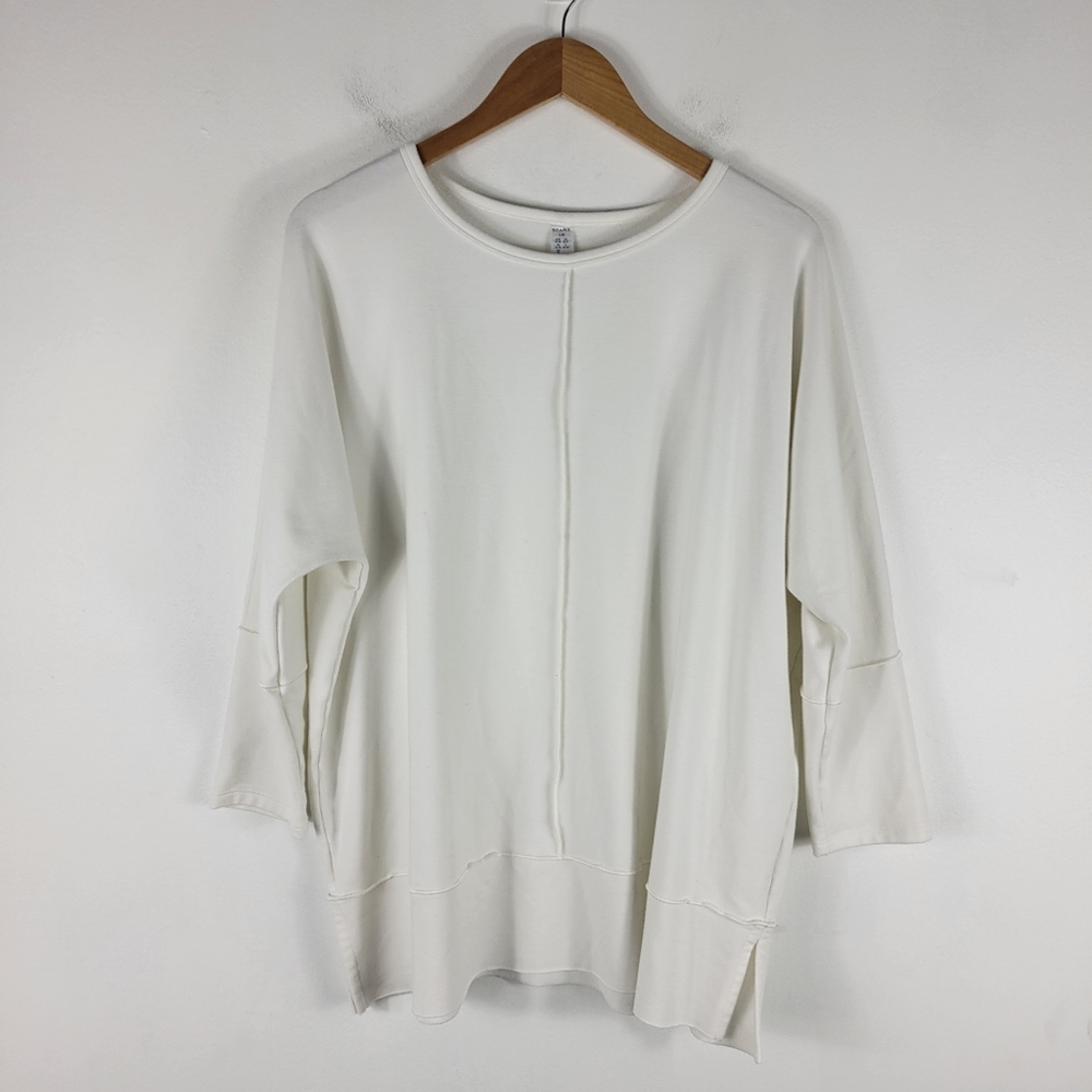 SPANX Perfect Length Dolman Batwing Half Sleeve Center Seam Sweater